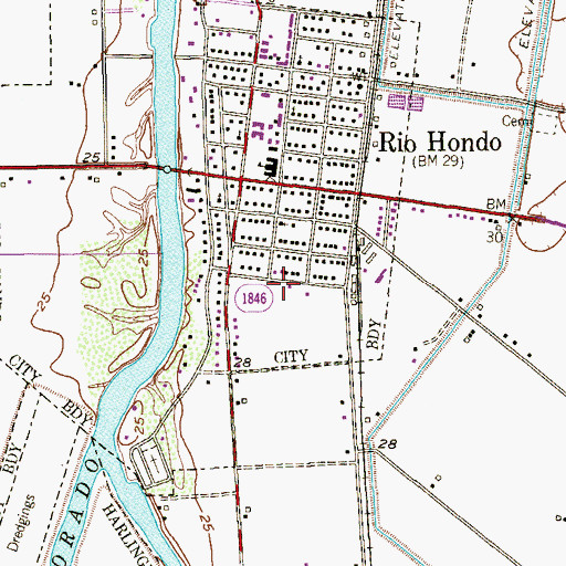 Topographic Map of Jones Addition Colonia, TX