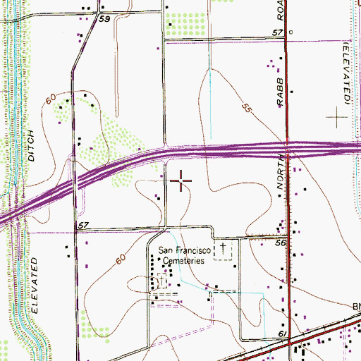 Topographic Map of La Feria Gardens Colonia, TX