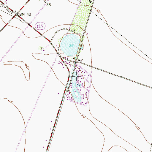 Topographic Map of Lago Colonia, TX