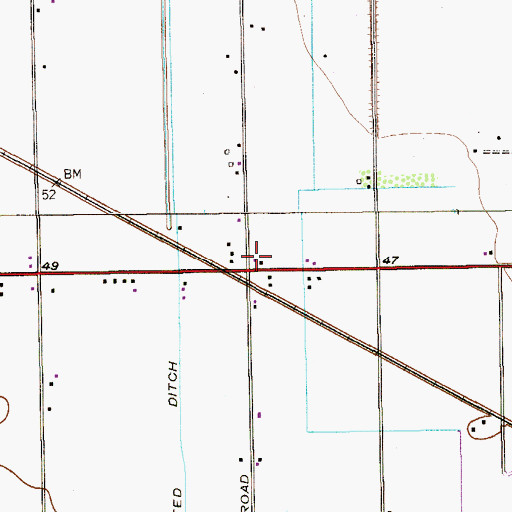 Topographic Map of LandI Colonia, TX