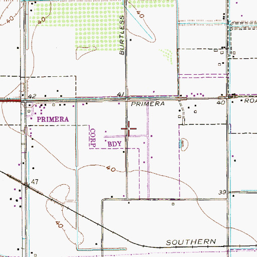 Topographic Map of Los Ranchitos Colonia, TX