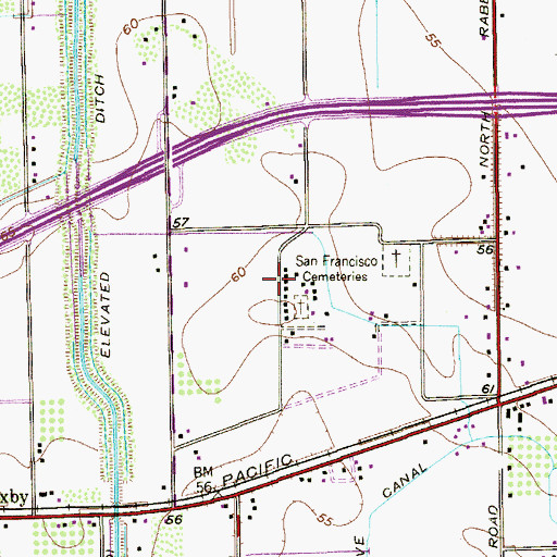 Topographic Map of Nancy Colonia, TX
