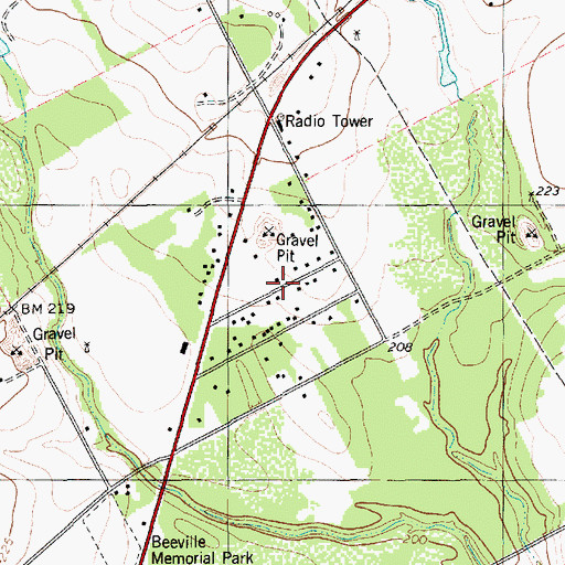 Topographic Map of 1st, 2nd, and 3rd Street Area Colonia, TX