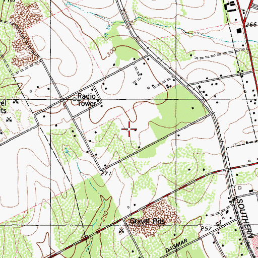 Topographic Map of Old Airport Road Colonia, TX