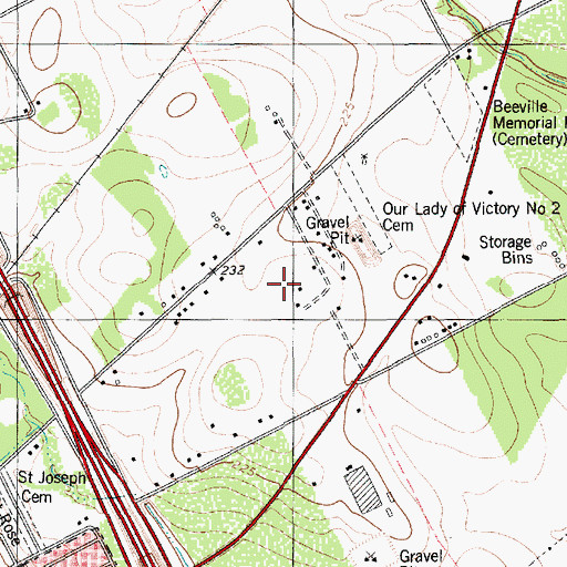 Topographic Map of Old Houston Highway Colonia, TX