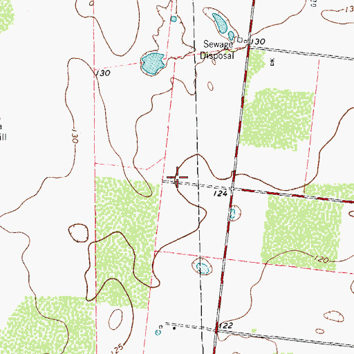 Topographic Map of Belmares Trailer Park Colonia, TX