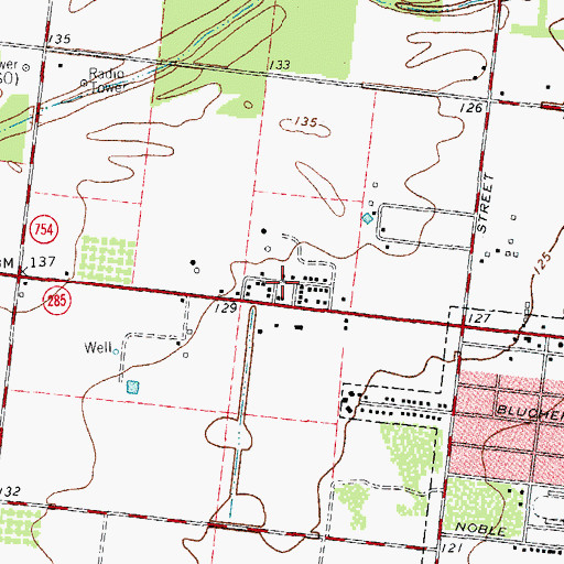 Topographic Map of Victory Place Colonia, TX