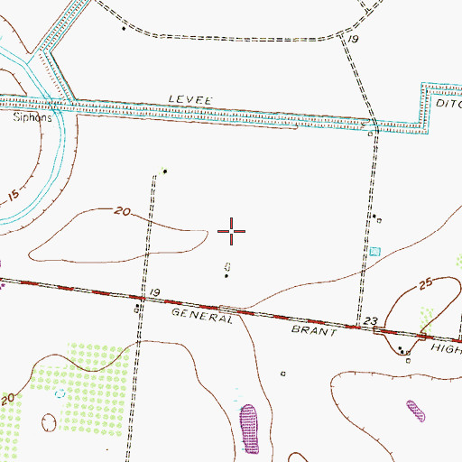 Topographic Map of Alfredo Garza Colonia, TX