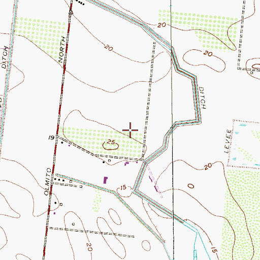Topographic Map of Arroyo Gardens Number 1 Colonia, TX