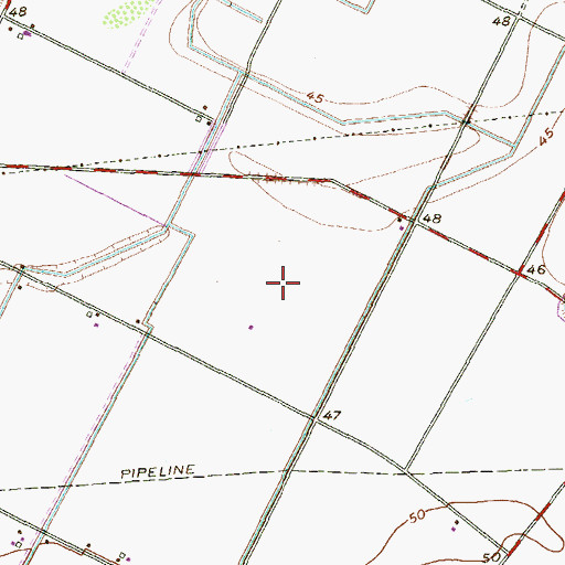 Topographic Map of Bishop Colonia, TX