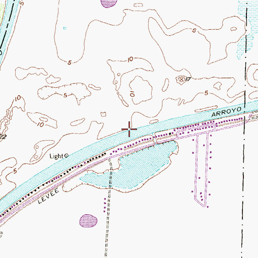Topographic Map of Channel Lots Colonia, TX