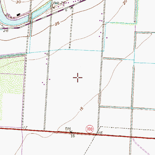 Topographic Map of Chula Vista Colonia, TX