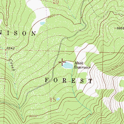 Topographic Map of Don Meek Number 1 Dam, CO