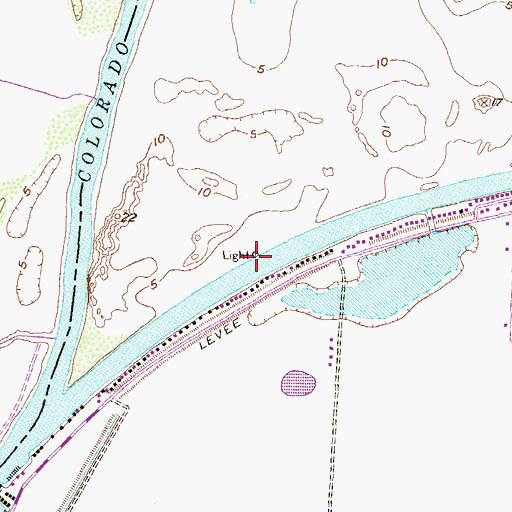 Topographic Map of Coulson Colonia, TX