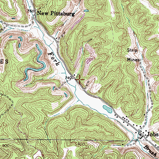 Topographic Map of Consol Post Office (historical), OH