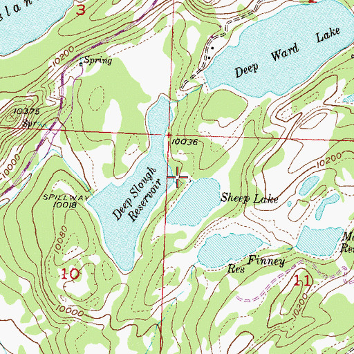 Topographic Map of Sheep Lake Dam, CO