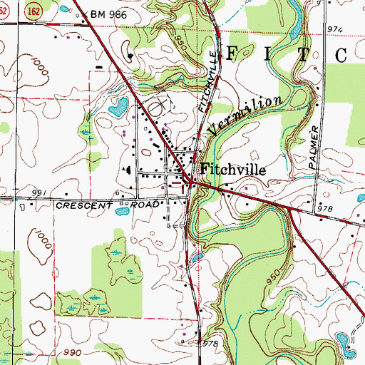 Topographic Map of Fitchville Post Office (historical), OH