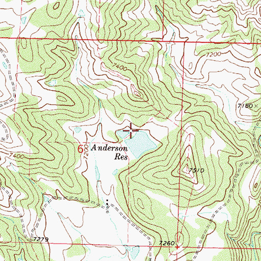 Topographic Map of Anderson Dam, CO