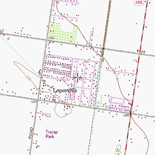 Topographic Map of El Charro Colonia, TX