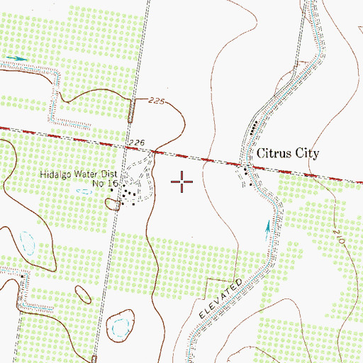 Topographic Map of El Flaco Chiquito Colonia, TX