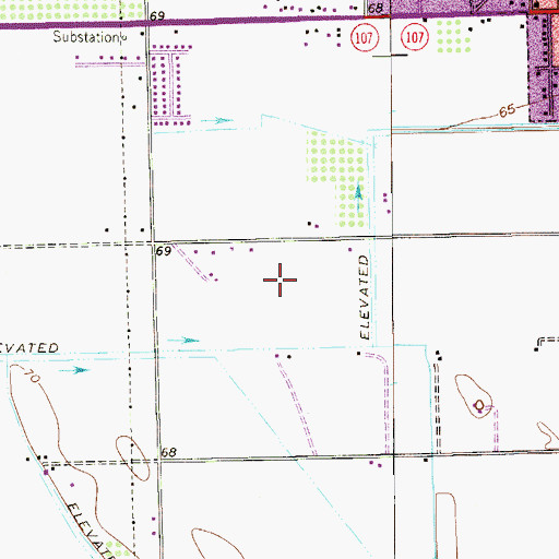 Topographic Map of El Mesquite Colonia, TX
