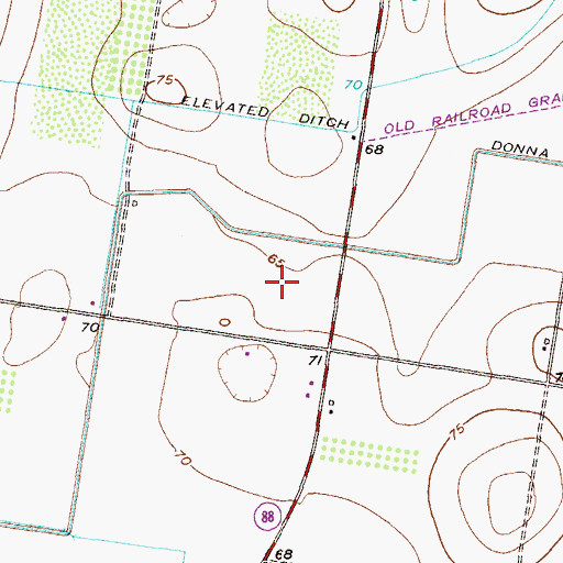 Topographic Map of El Monte Colonia, TX