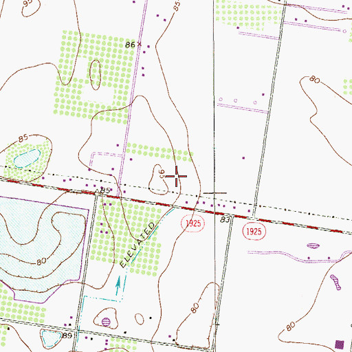 Topographic Map of El Seco Colonia, TX