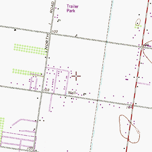 Topographic Map of Eldora Gardens Colonia, TX