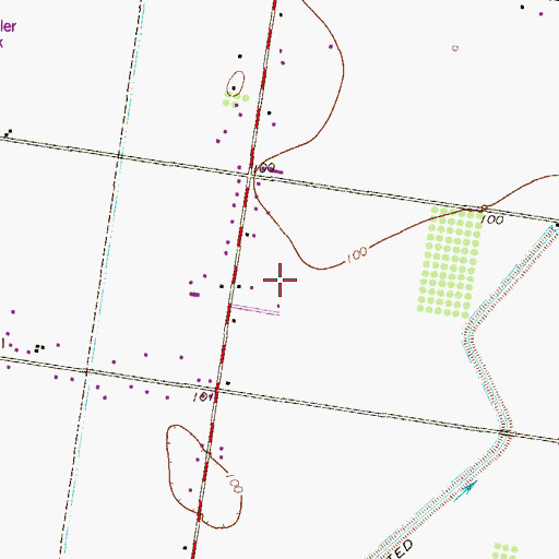 Topographic Map of Eldora Rd-FM 1426 Colonia, TX