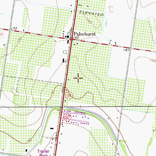 Topographic Map of Elida Colonia, TX