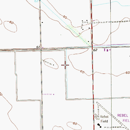 Topographic Map of Elizabeth Colonia, TX