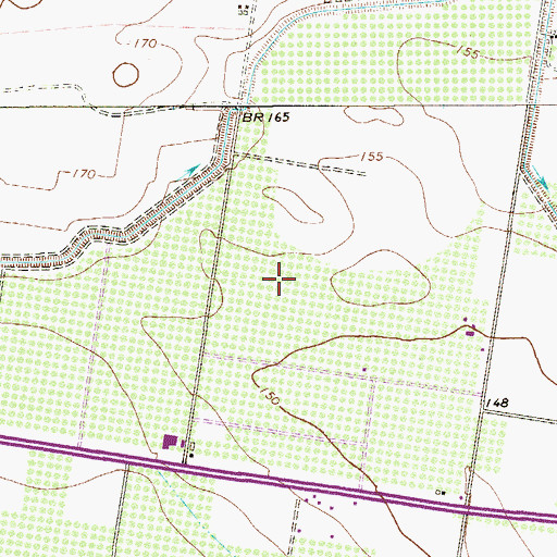Topographic Map of Enchanted Valley Ranch Colonia, TX