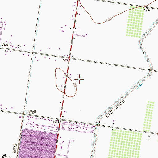 Topographic Map of Encino Heights Colonia, TX