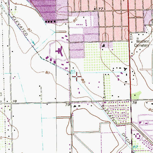 Topographic Map of Encino Number 1 Colonia, TX