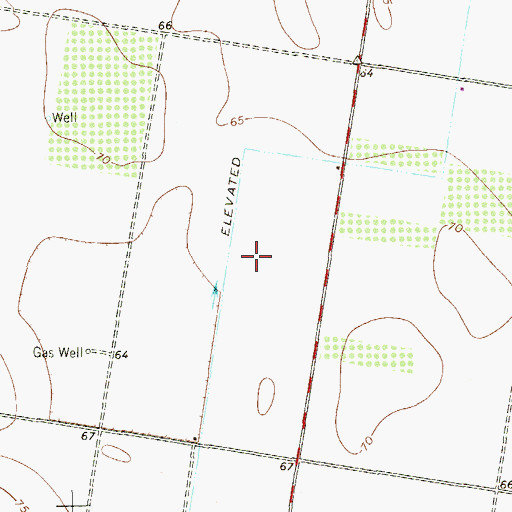 Topographic Map of Engleman Estates Colonia, TX