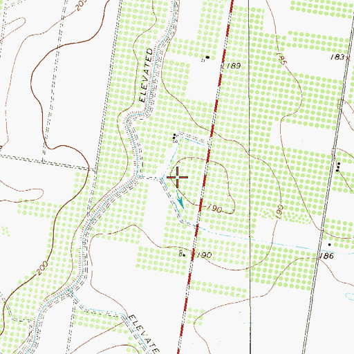 Topographic Map of Enrique Bazan Colonia, TX