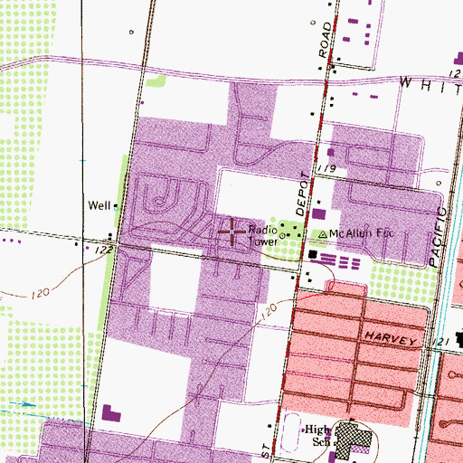 Topographic Map of Evie Colonia, TX