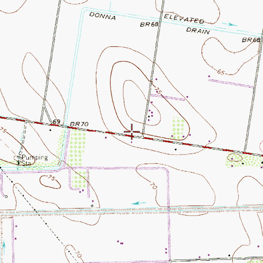 Topographic Map of FM 1925-Floral Rd Colonia, TX