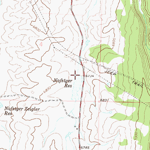 Topographic Map of Nofstger Dam, CO