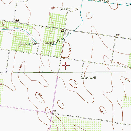Topographic Map of Doolittle Acres Colonia, TX