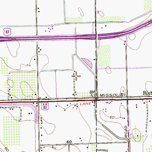 Topographic Map of Colonia Saenz, TX