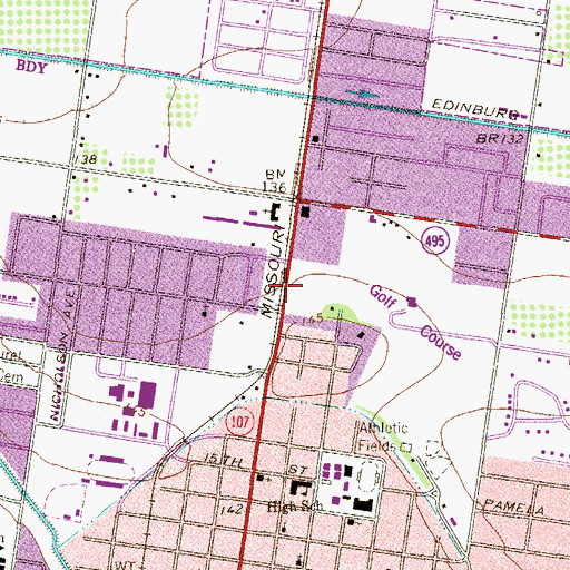 Topographic Map of Conway Plaza Colonia, TX