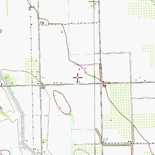 Topographic Map of Country Aire Estates Number 1 Colonia, TX