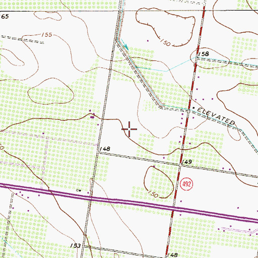 Topographic Map of Country Grove Estates Colonia, TX