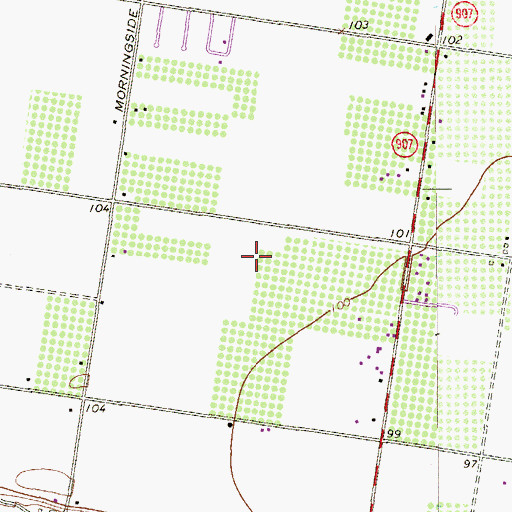 Topographic Map of Country Living Estates Colonia, TX