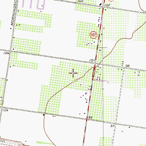 Topographic Map of Country Living Estates Number 2 Colonia, TX