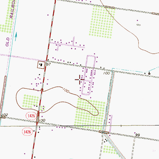 Topographic Map of Country View Colonia, TX