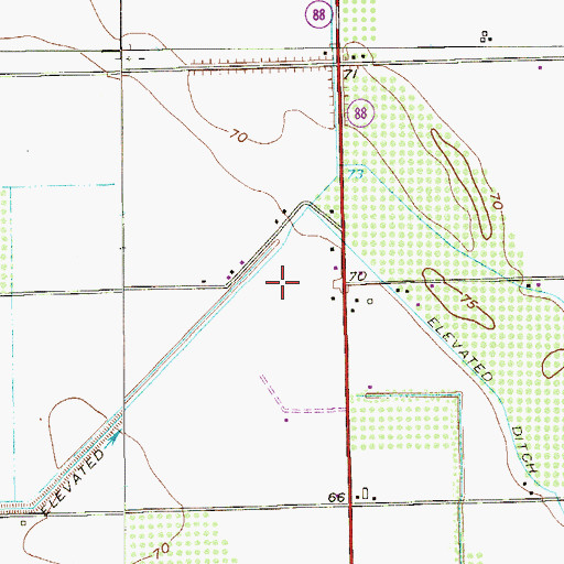 Topographic Map of Country Village Colonia Number 1, TX