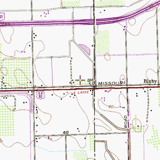 Topographic Map of De Anda Colonia, TX