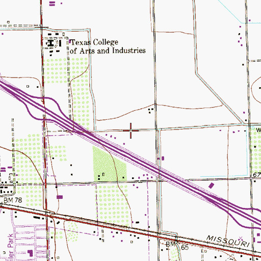 Topographic Map of Dellinger Colonia, TX